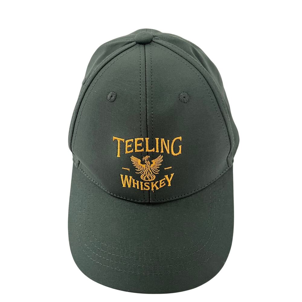 Vintage Teeling Whiskey Green Baseball Cap Gold Phoenix Embroidered Adjustable